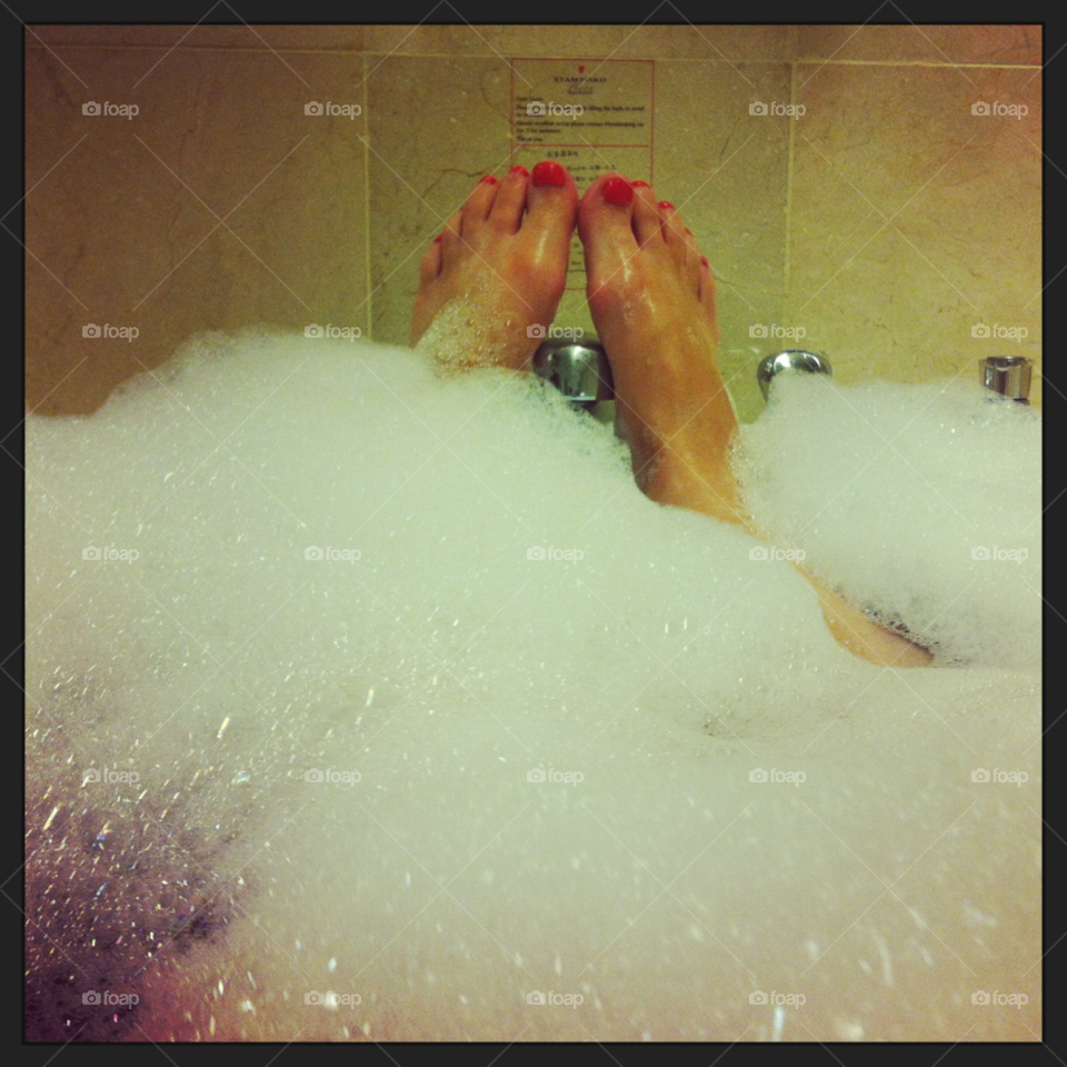 relax hotel bubbles feet by katemurch