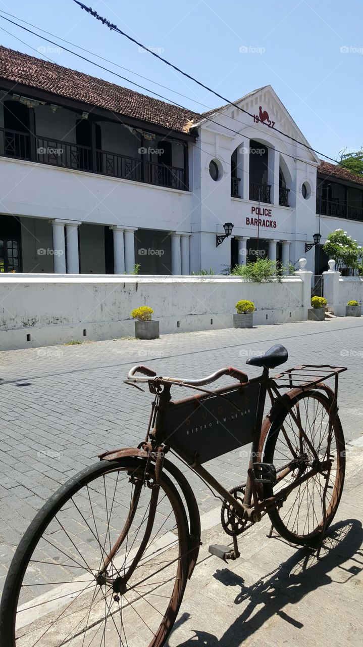 Bicycle in an old town