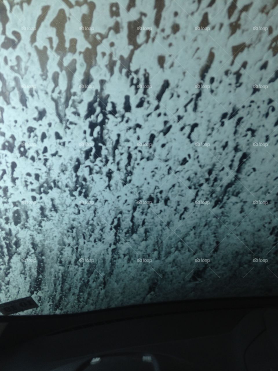 Soap spray at the car wash