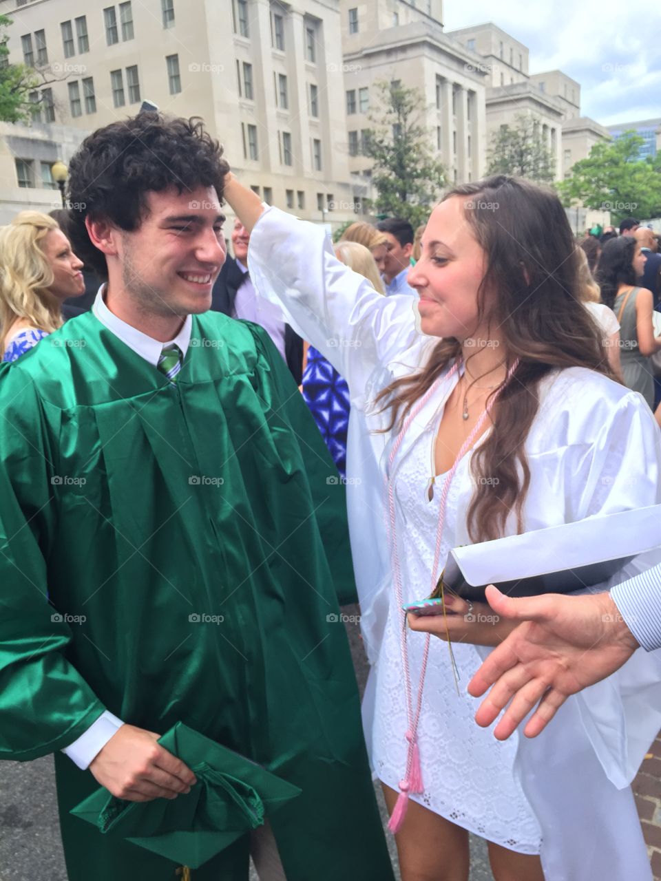 Graduates getting silly 