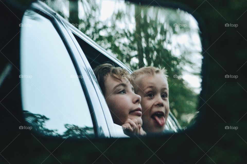 Kids on a road trip