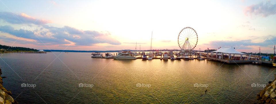 Sunset on the National Harbor