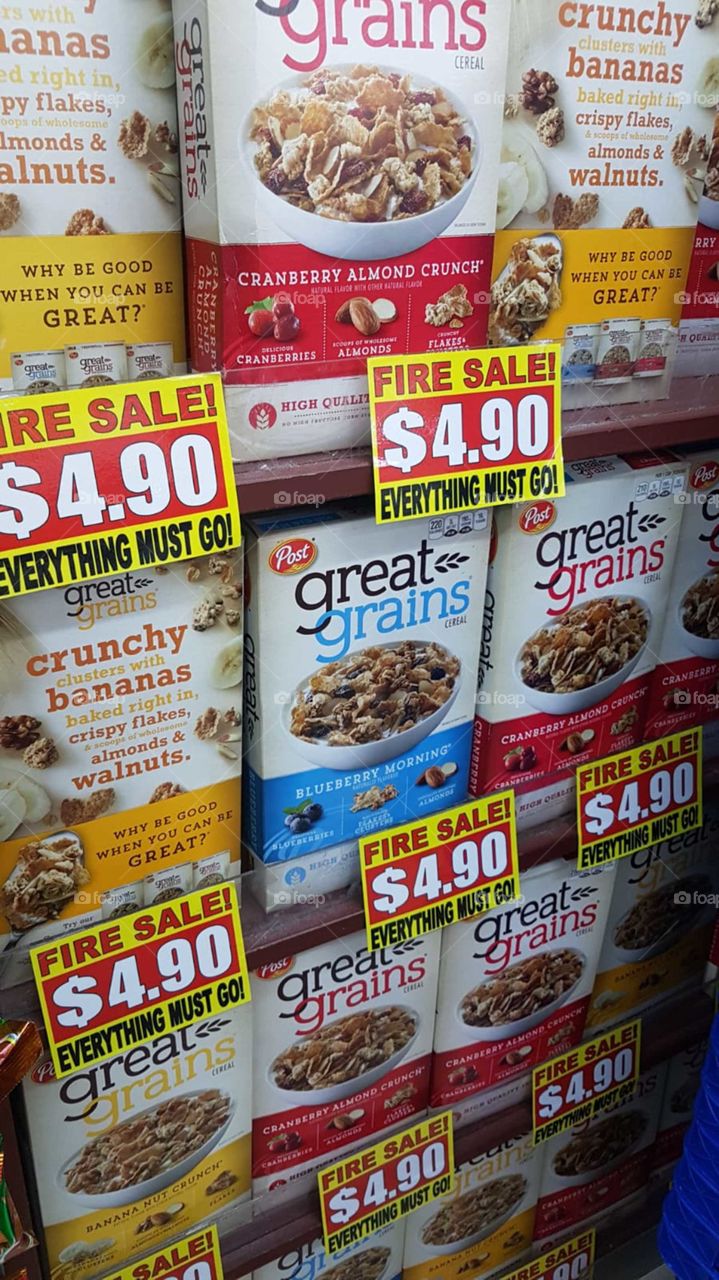 Cereals on offer