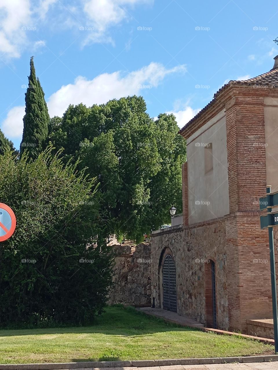 Este imponente edificio se erige con elegancia, flanqueado por árboles grandes que le brindan sombra y frescura. La vegetación que rodea la estructura resalta el contraste entre lo urbano y lo natural, creando una atmósfera tranquila y equilibrada. L