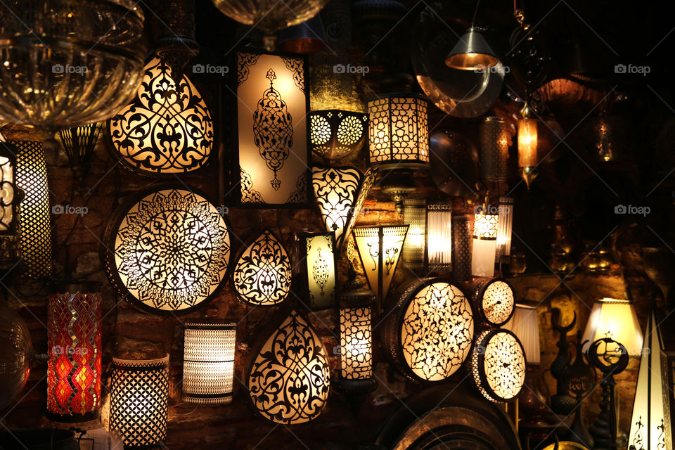 Decorative Lamps in Grand Bazaar Istanbul