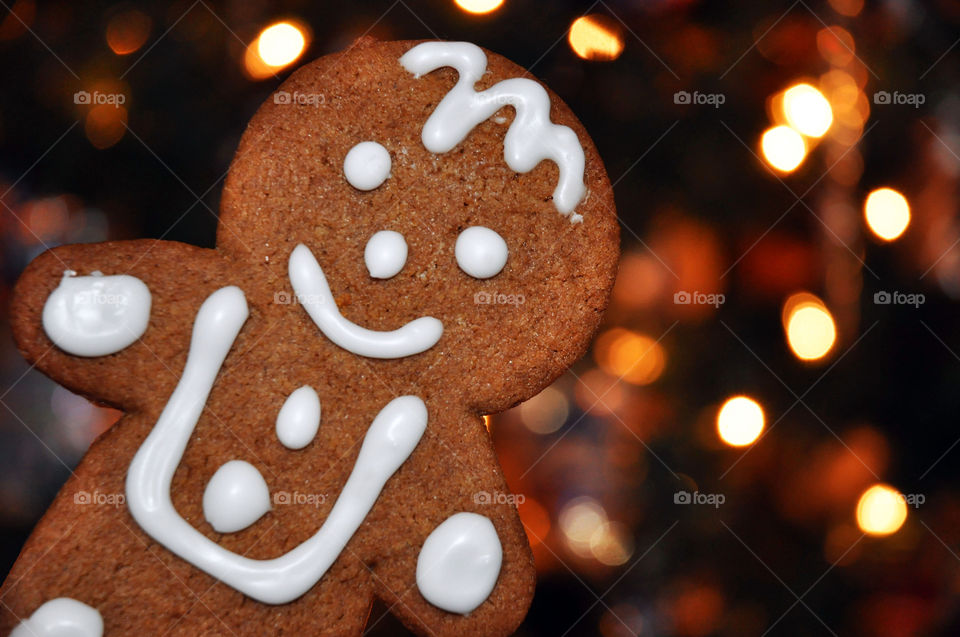 Cookie. Gingerbread boy cookie.