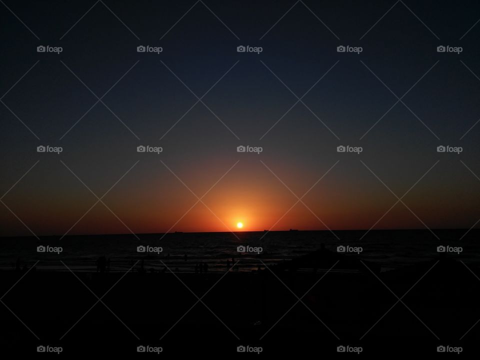 Sunset, Sun, Dawn, Evening, Moon