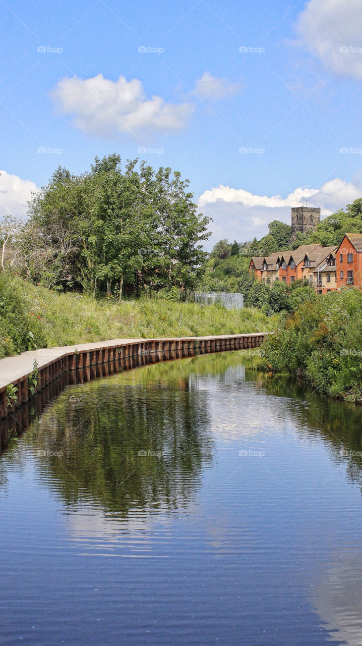 summer trees canal walk by chris7ben