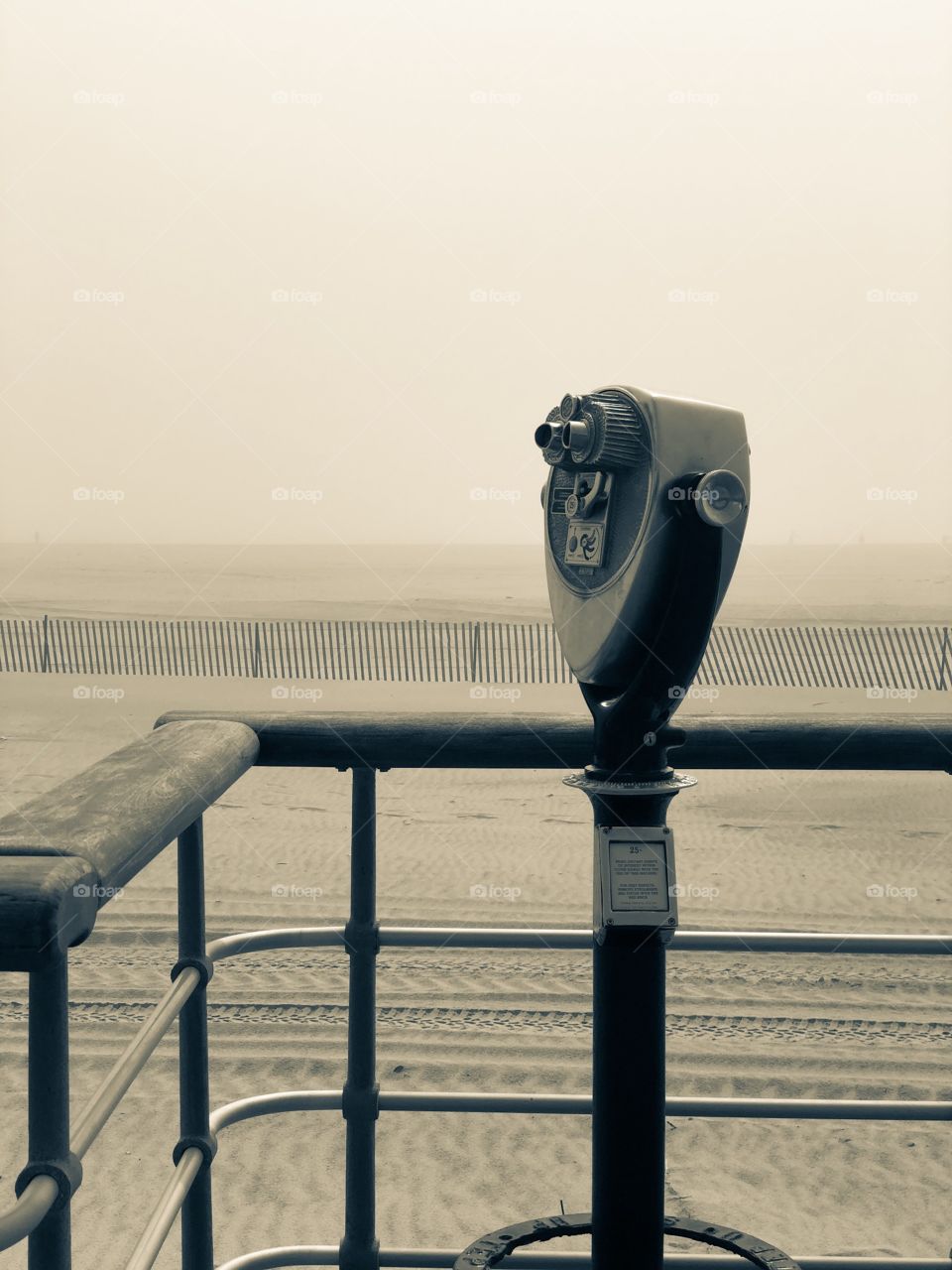 Monochromatic Binoculars At The Beach, Jones Beach, Classic Beach Photography, Beach Equipment, Looking Glass For The Beach 