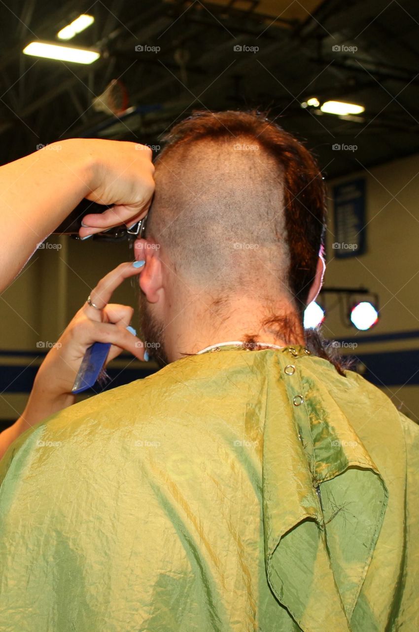 St. Baldrick's head shaving
