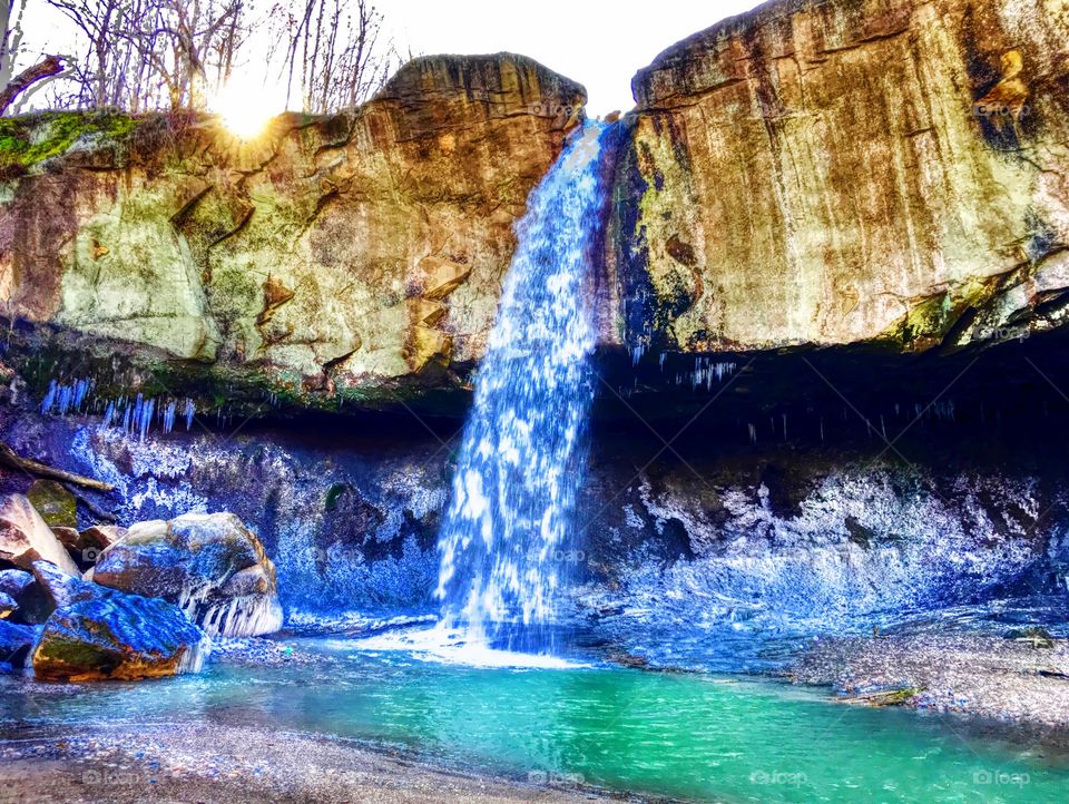 Beautiful waterfall in Indiana 