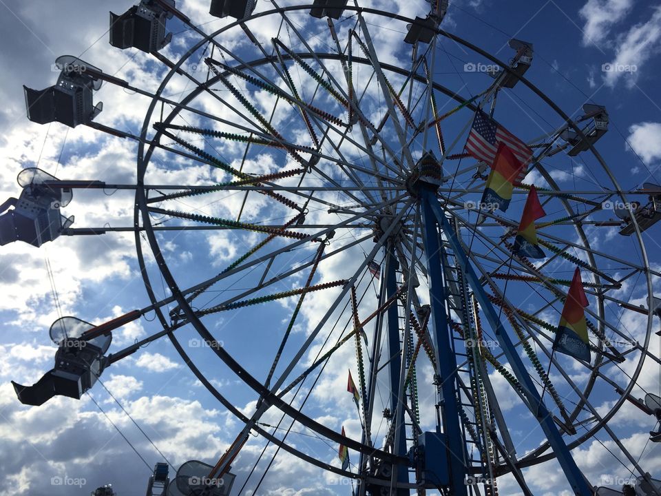 Ferris wheel in the amusement park