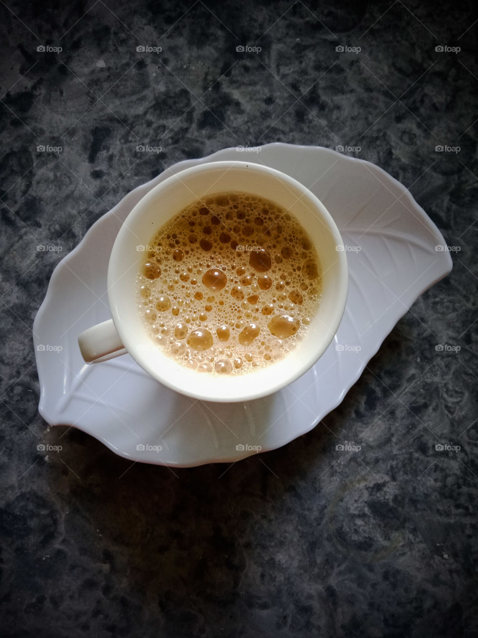 A cup of milk tea for morning .