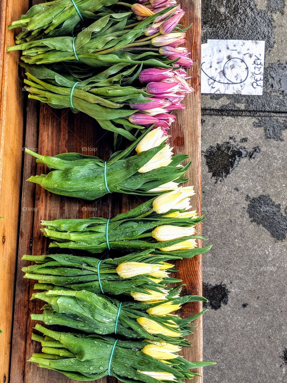 Bouquets of tulips