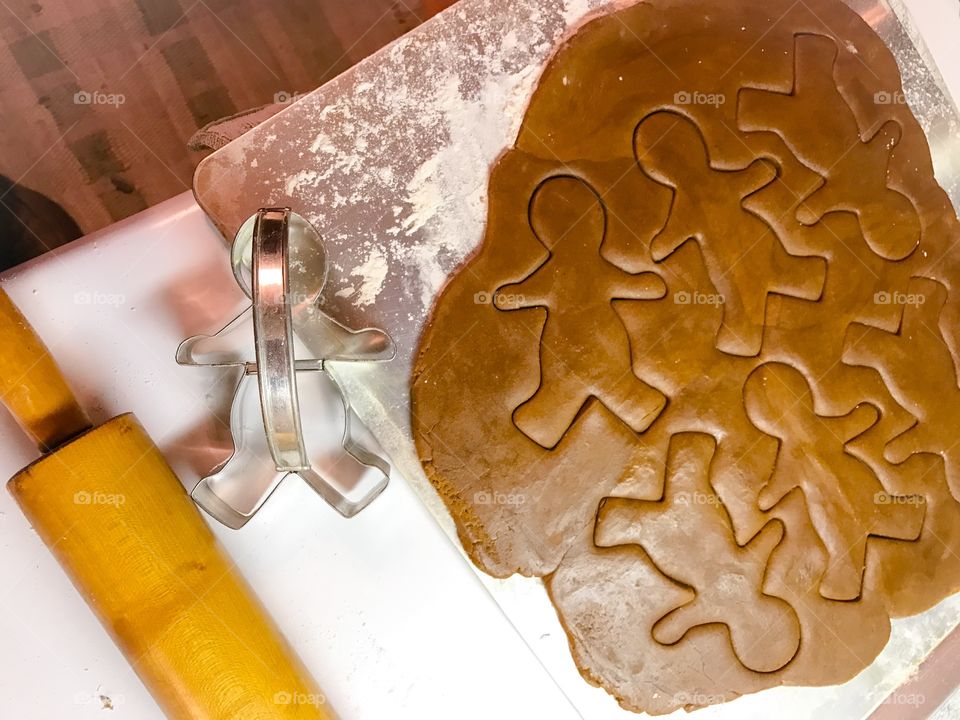 Rolling out the sticky dough, cutting out gingerbread men and before you know it the holidays will be filled with tasty gingerbread men.