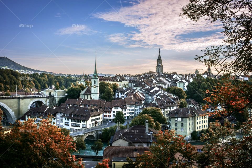 The Beautiful Bern Old City by the Aare River - Switzerland