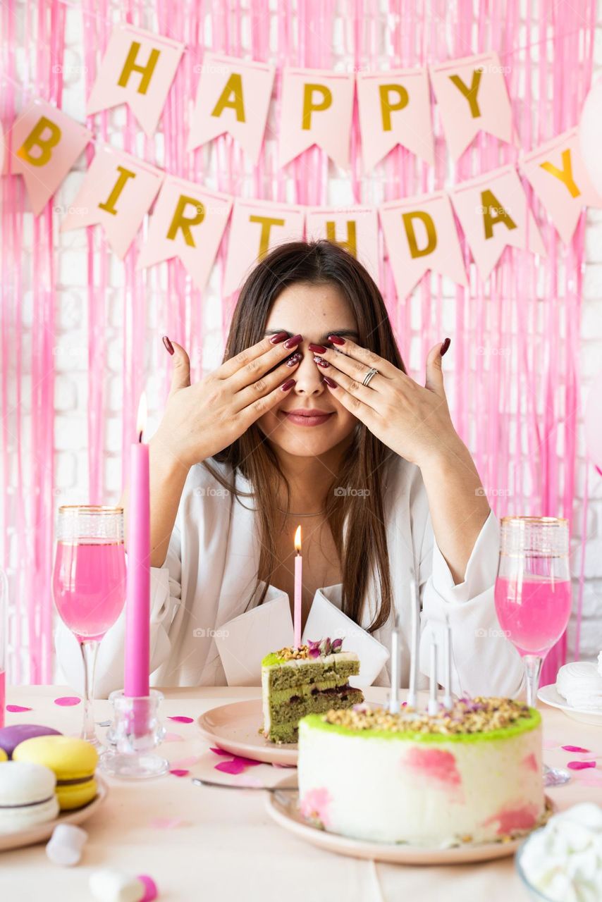 woman in pink on birthday