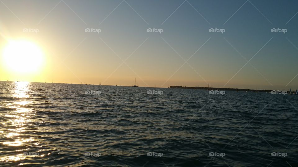 Darwin Sunset at Sea