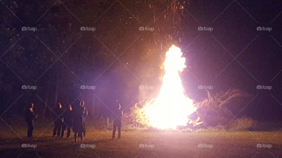 Enjoying a fire with friends on a cold night, one of my favorite parts of the season. 