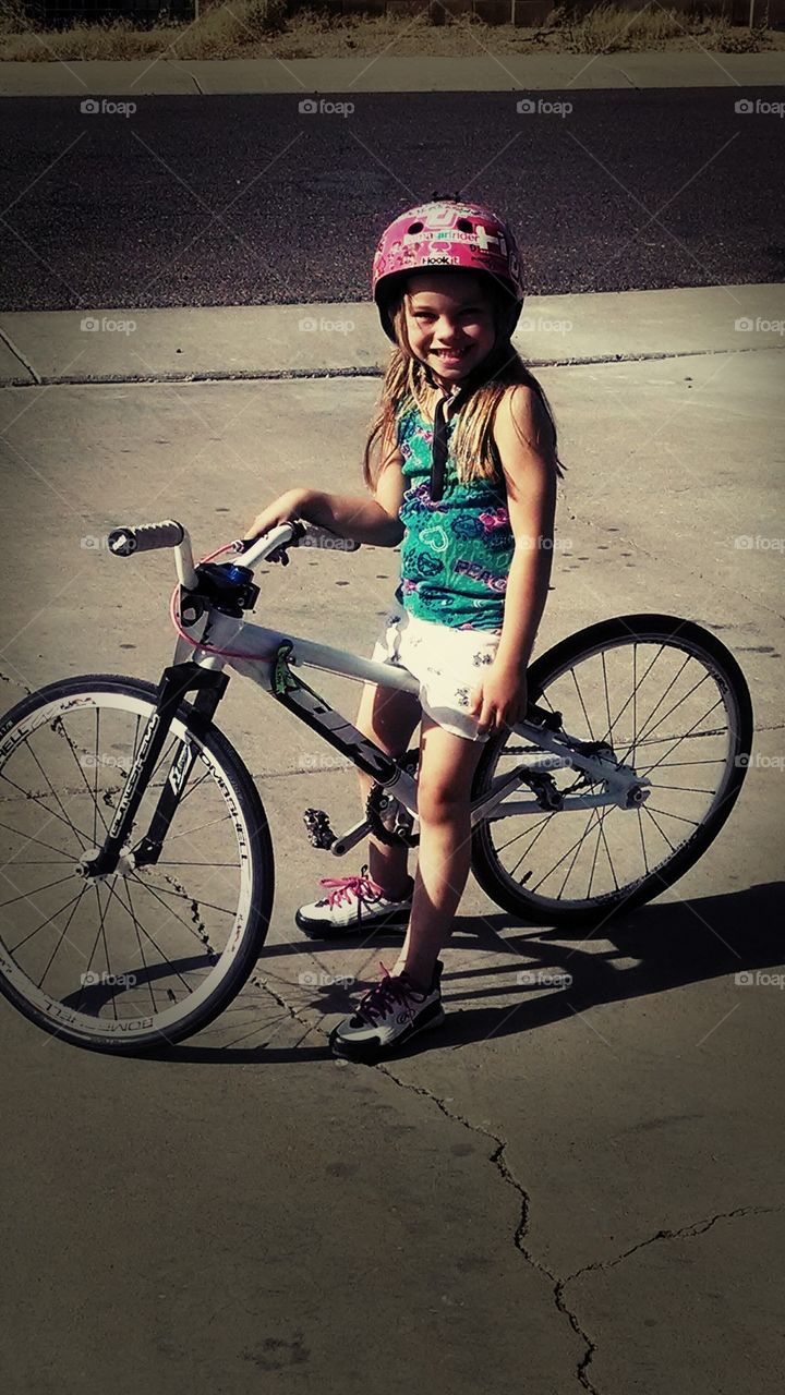 A girl and her bike!