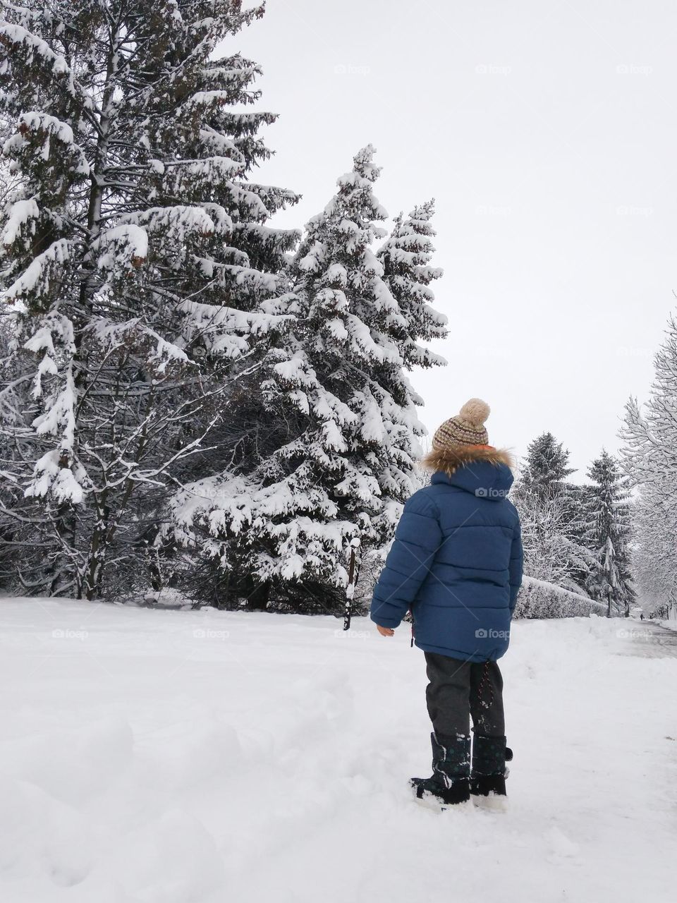 Boy and winter