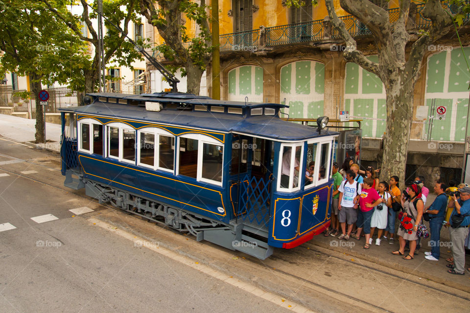 Tram in Barcelona, Spain 