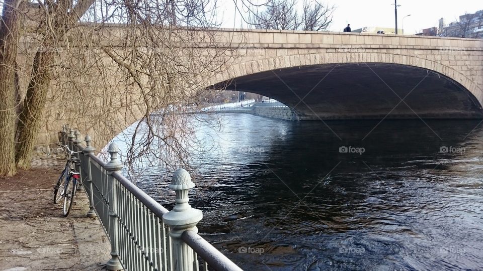 Under the Tammerkoski bridge, Tampere finland