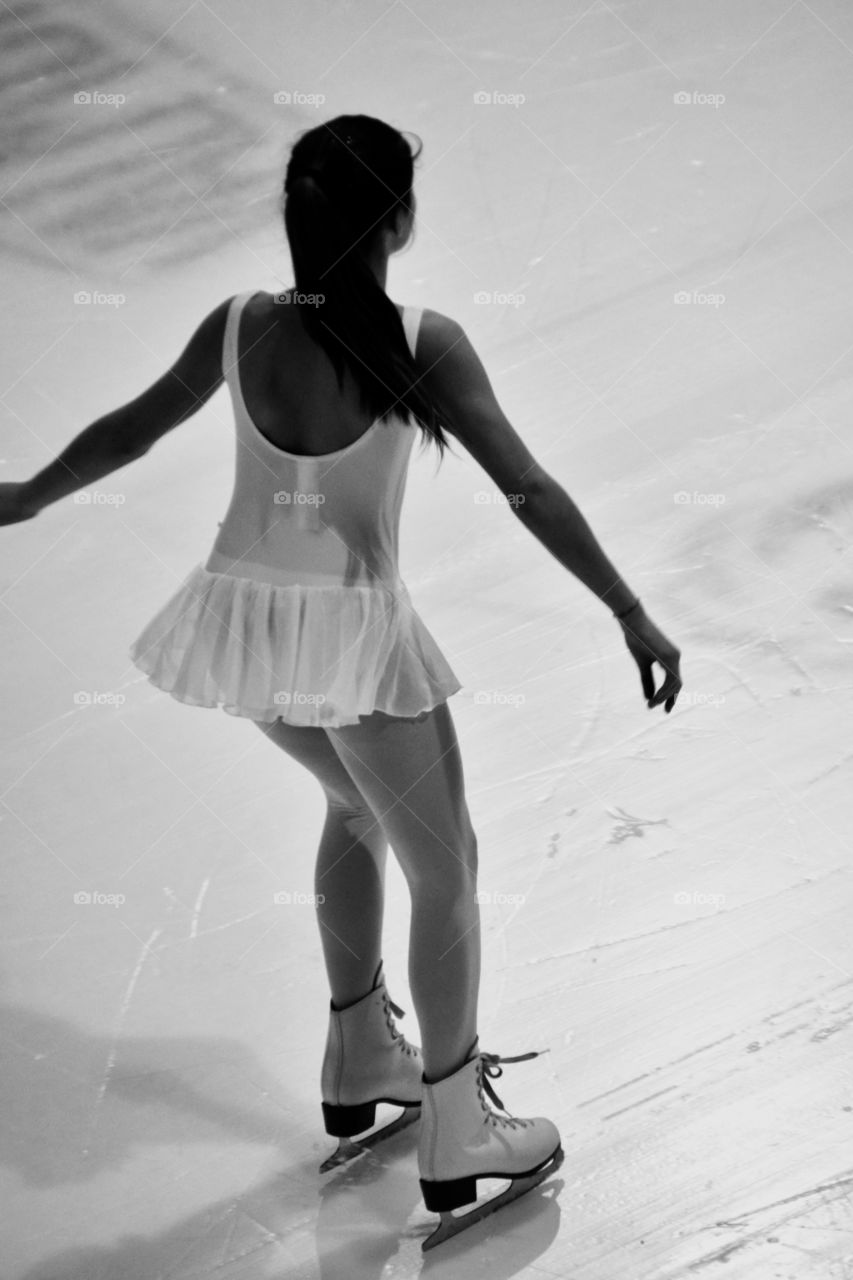 a girl dancing on ice