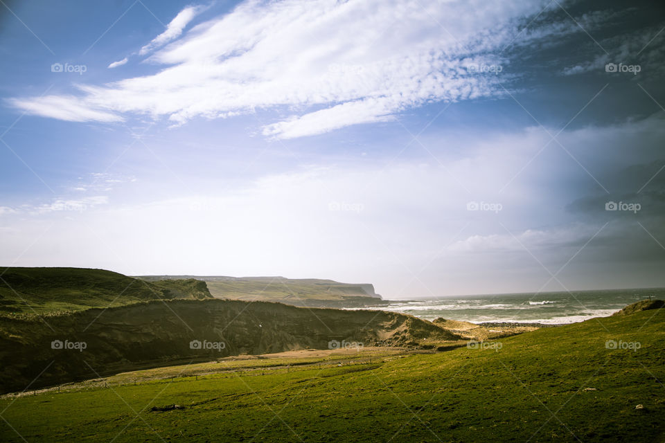 A beautiful landscape of Moher cliffs in Ireland