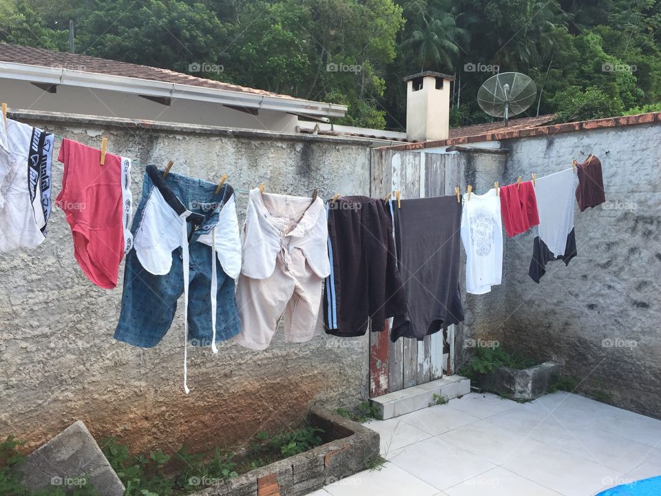 Clothes on the clothesline