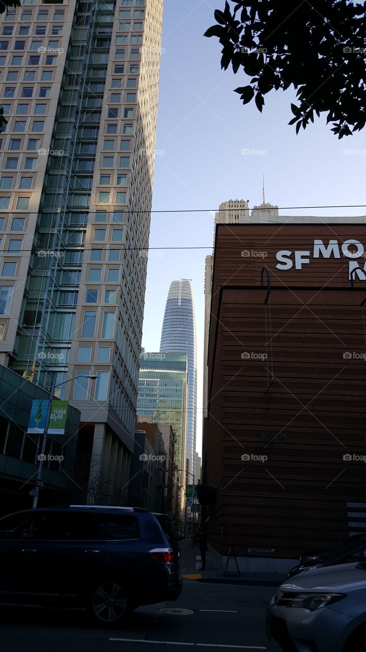 Salesforce Tower can be seen near SF SOMA