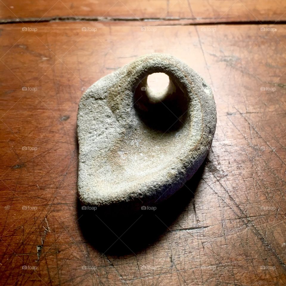 Sea stone with natural hole 