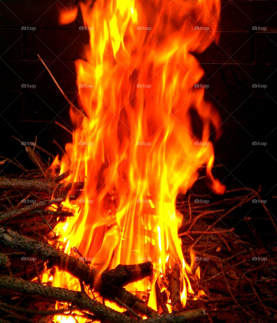 Flame, Bonfire, Fireplace, Heat, Campfire