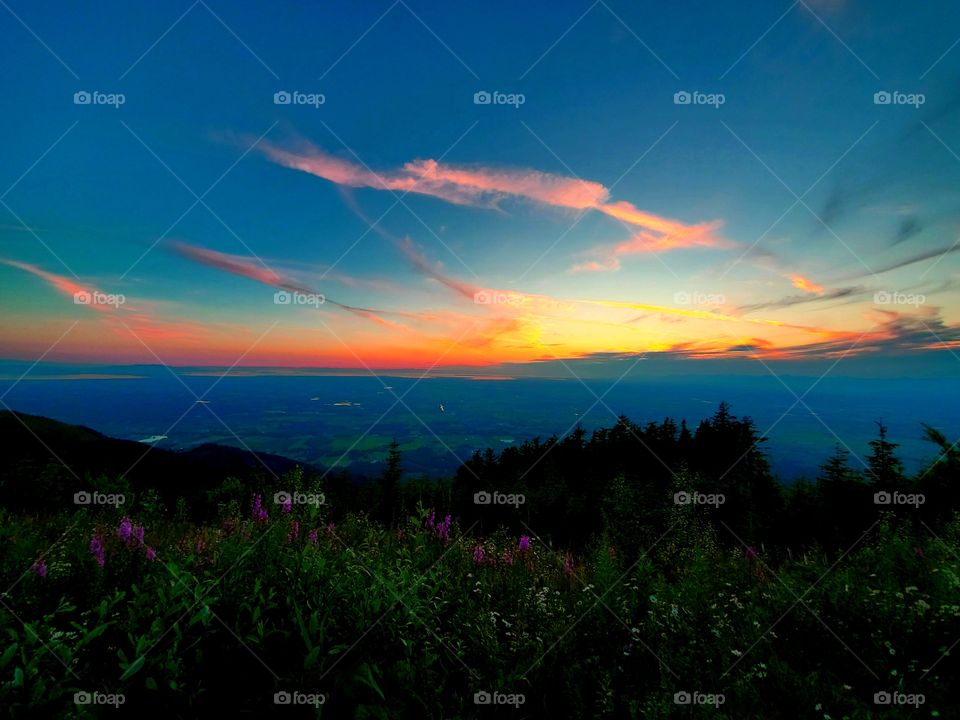 sumas mountain sunset