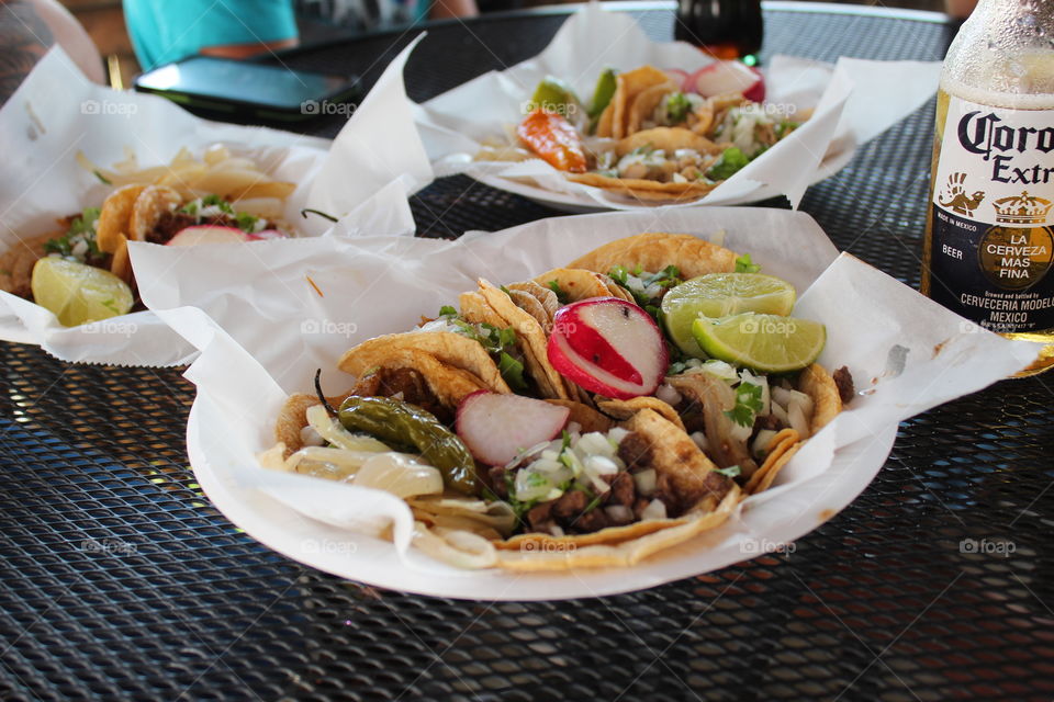 Lunchtime at the taco hut.