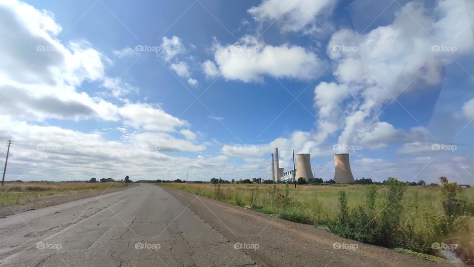 Coal mine/power station from road