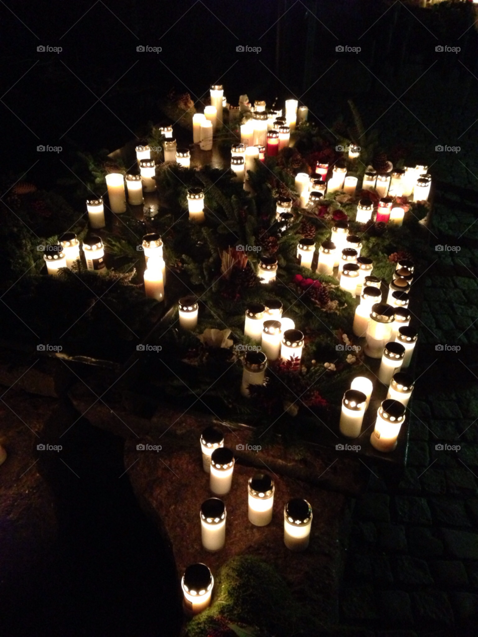 ljus candels kyrkogård ljuslyktor by MagnusPm