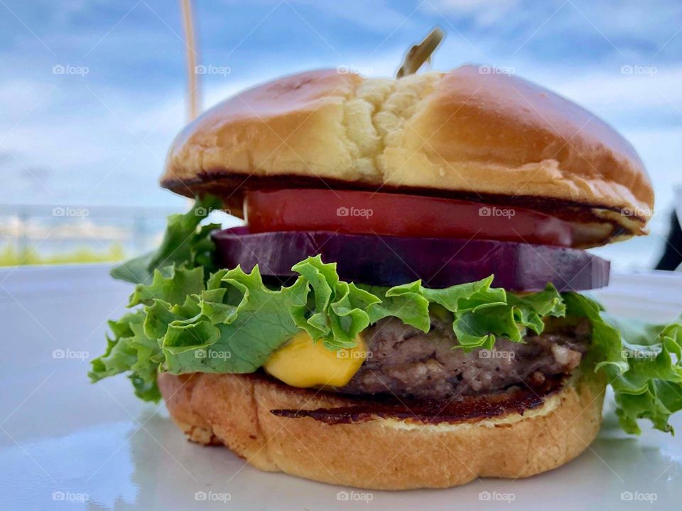 a juicy medium rare cheddar cheeseburger is my "sandwich" of choice!