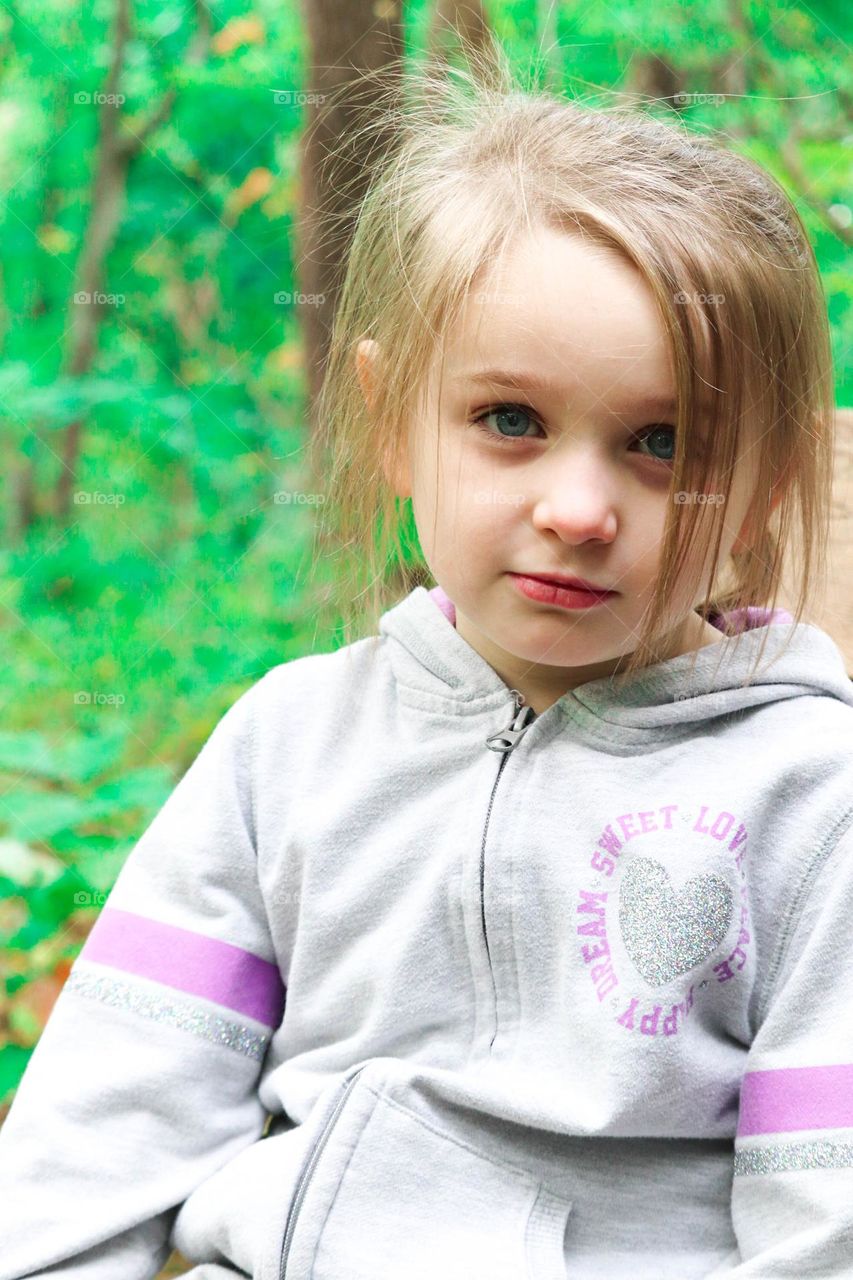 beautiful serious girl