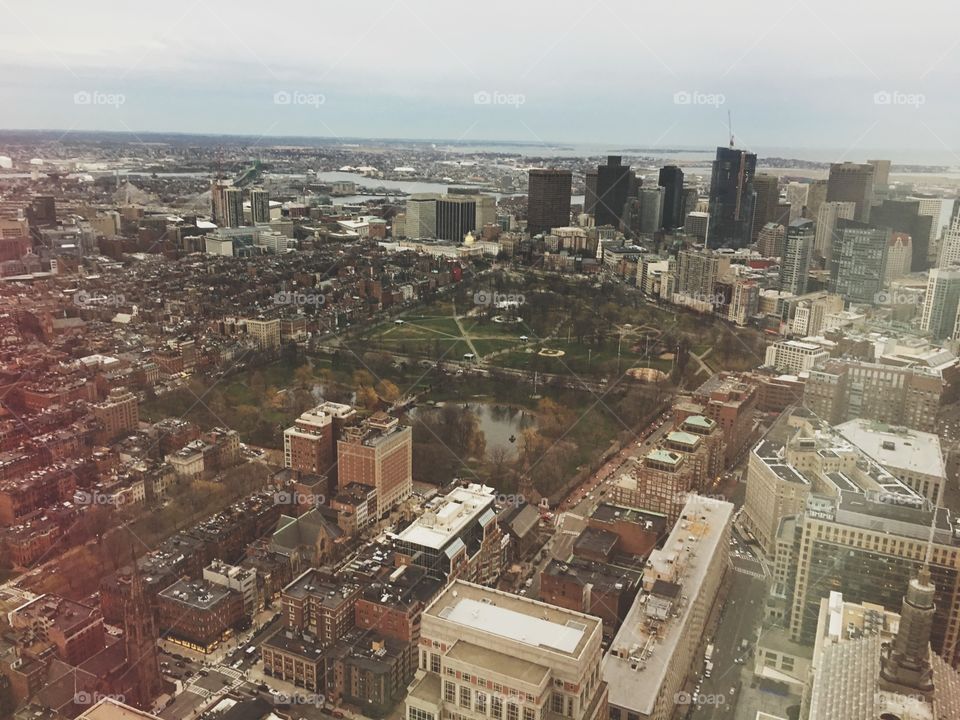 Boston city skyline 