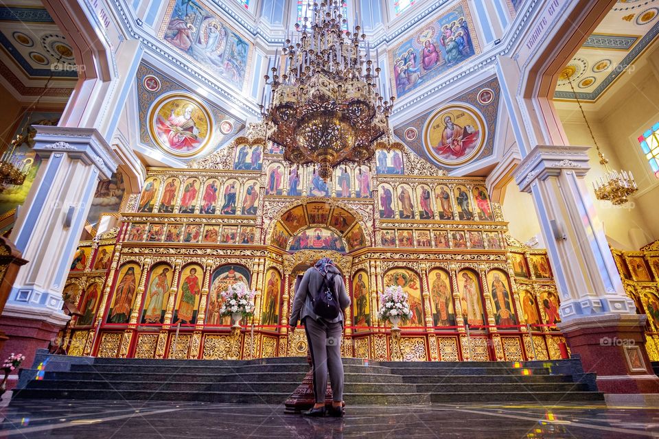 Zenkov's Cathedral in Kazakhstan , the cathedral is made out of wood but without nails. Its height is 56 meters tall, and is claimed to be the second tallest wooden building in the world.