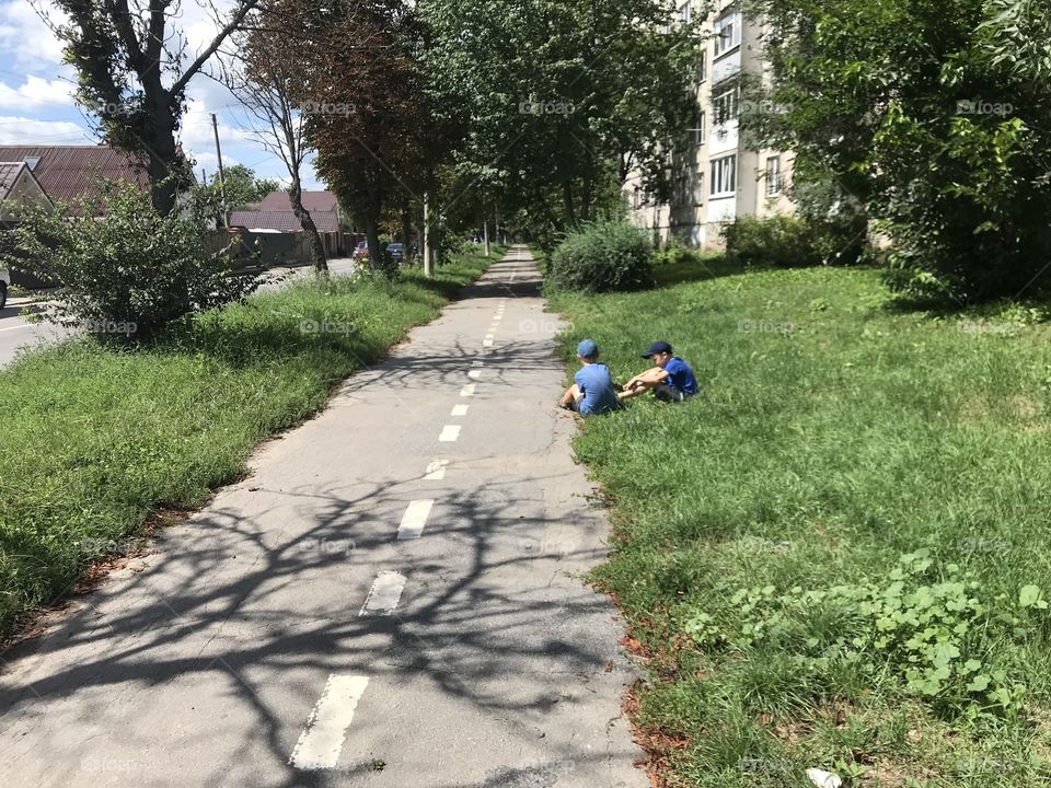 Children outdoors 