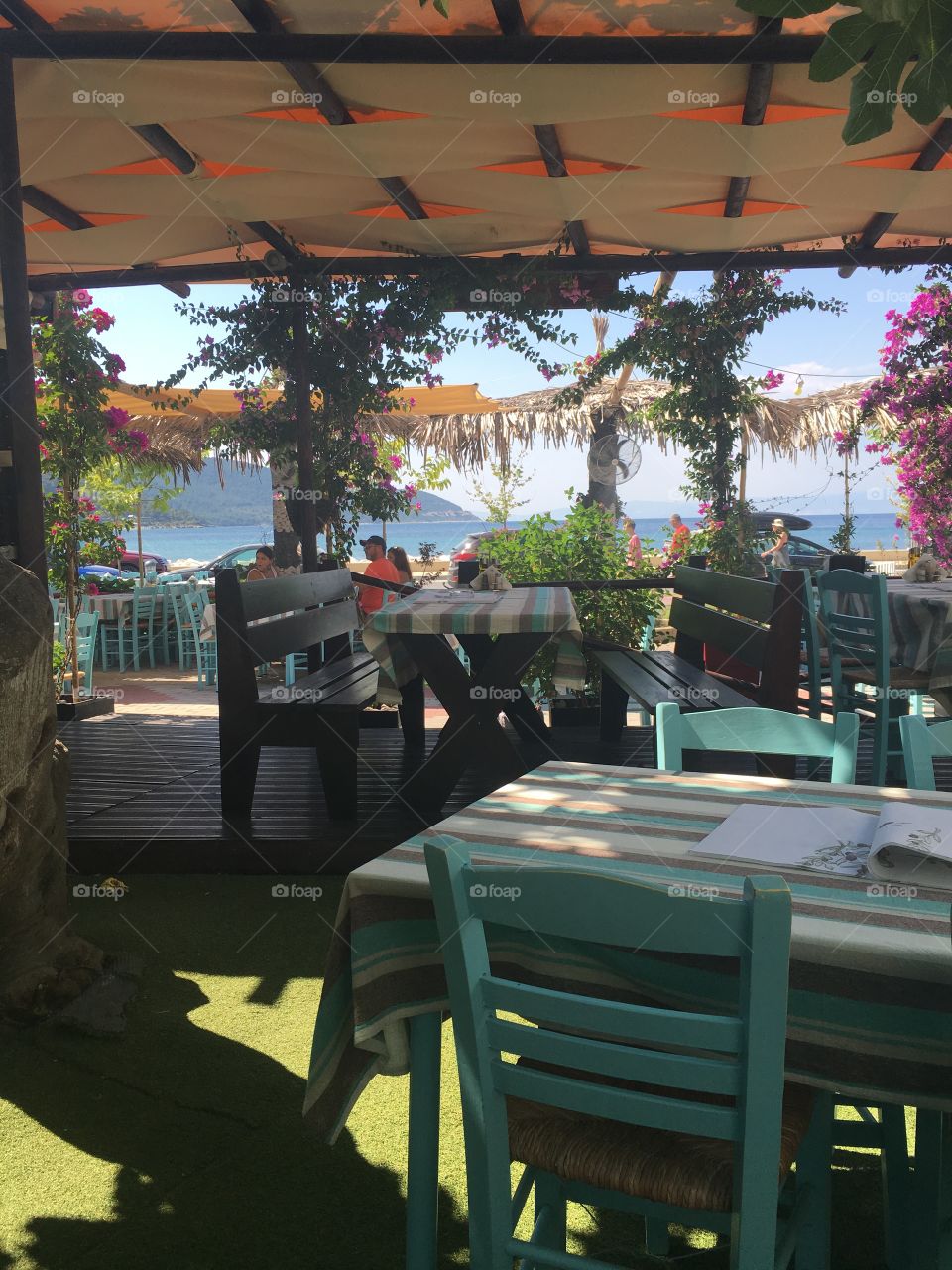 Greek taverna in Thassos island