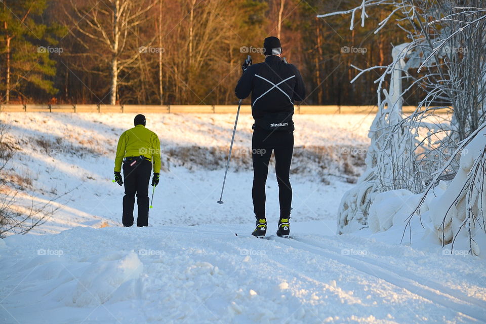 Two men on skii