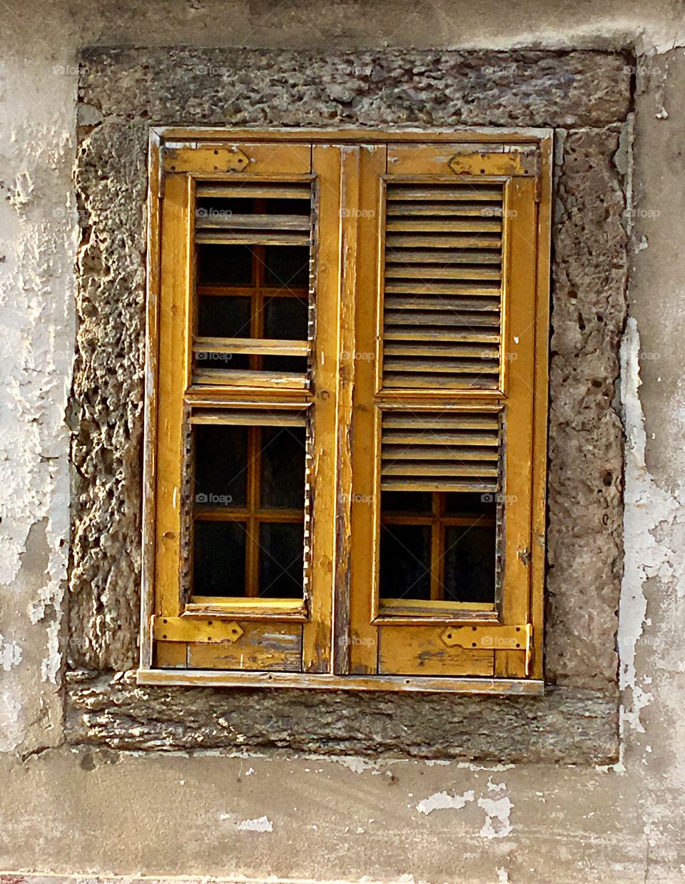 Yellow old window 