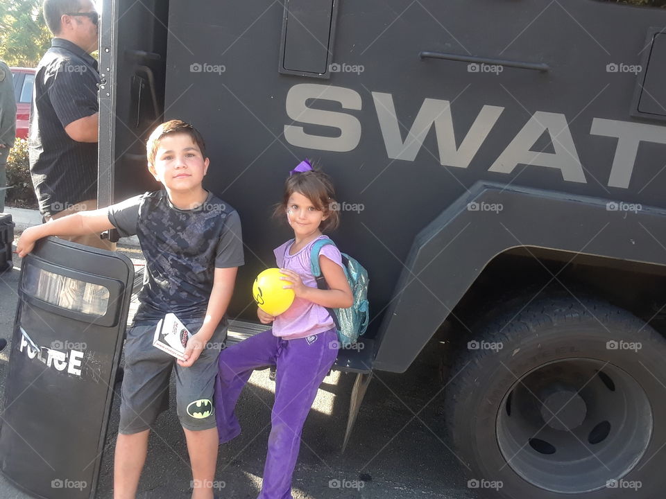 my kids with sway van