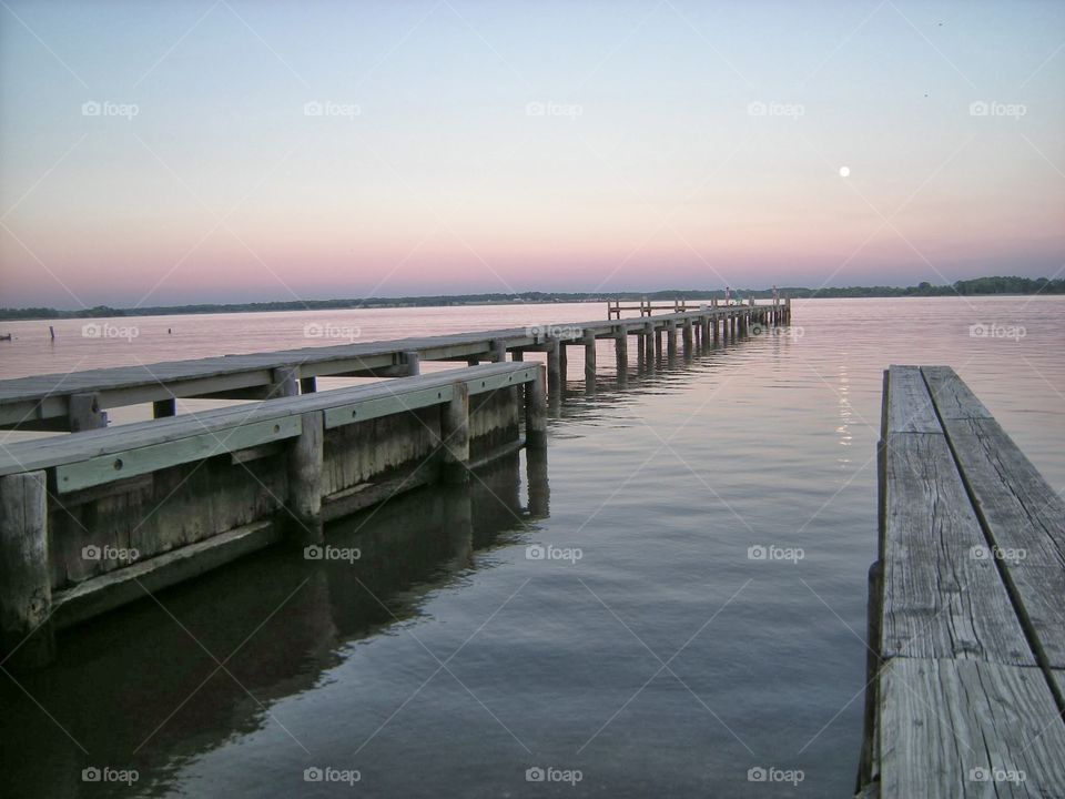 Evening View of Clifford City Pier in Chester River