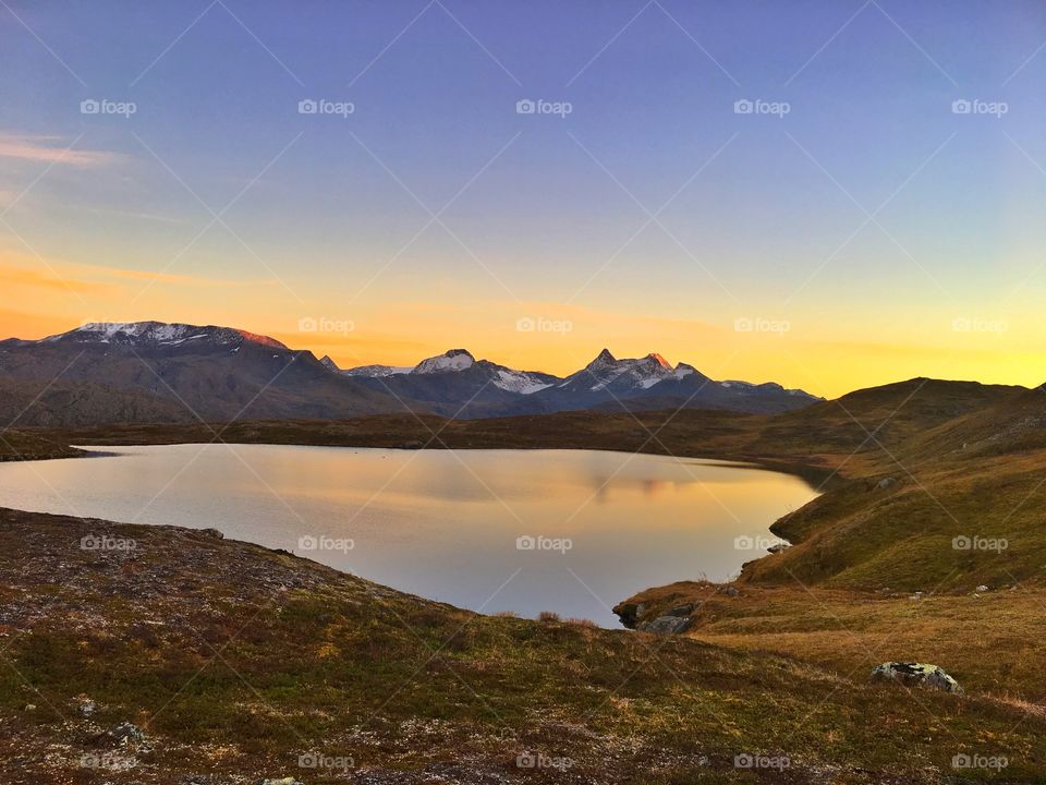Lake at the mountaintop - Narvik 