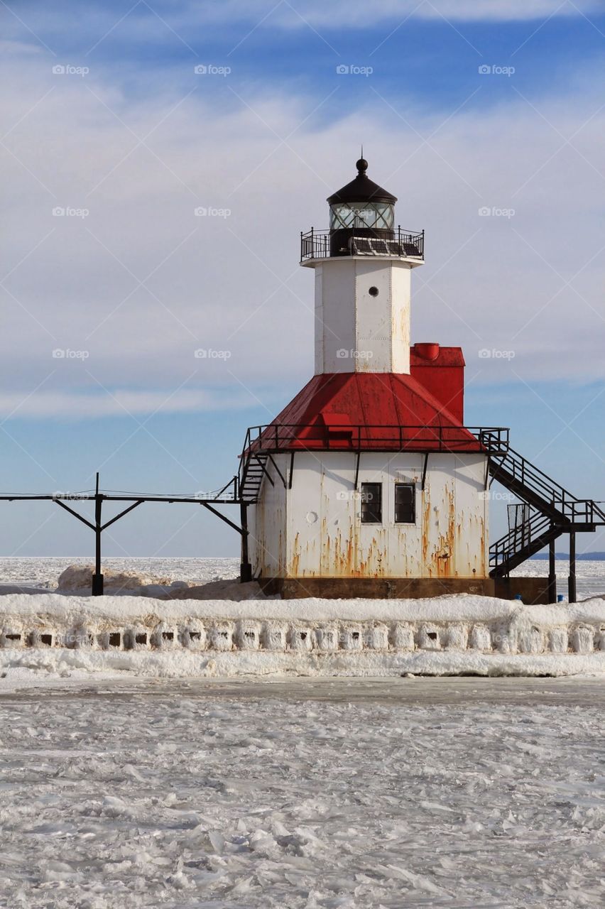 Ice rusted Lighthouse