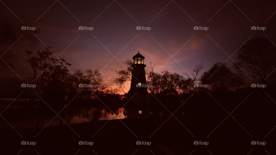 Night Sky is upon the land and Lake Waters. Still even with Darkness appearing you can still see the major Colors of the Evening. 